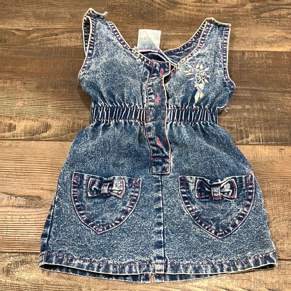 Vintage girls denim dress